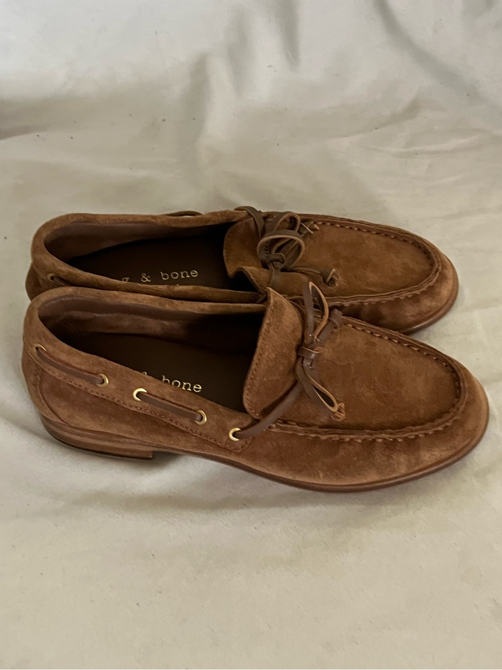Rag & Bone CARTER BROWN SUEDE BOAT SHOE LOAFER 7.5 $328 - Picture 2 of 10